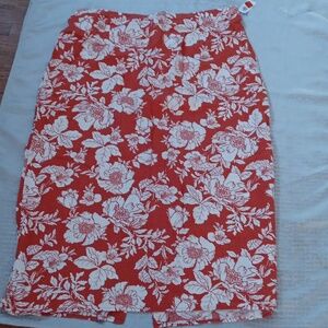 Old Navy High Waisted Linen Blend Floral Maxi Skirt